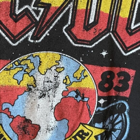 Ac/dc retro 1983 world tour graphic tee - Picture 2 of 4
